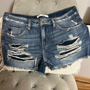 KanCan mid rise jean shorts
